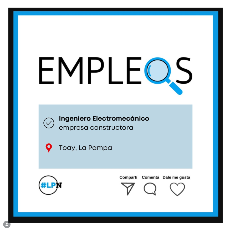 Oferta laboral - Ingeniero Electromecánico