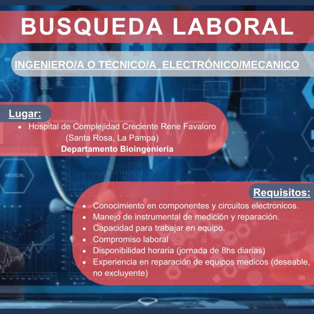 Oferta Laboral - ELECTRÓNICO/MECÁNICO