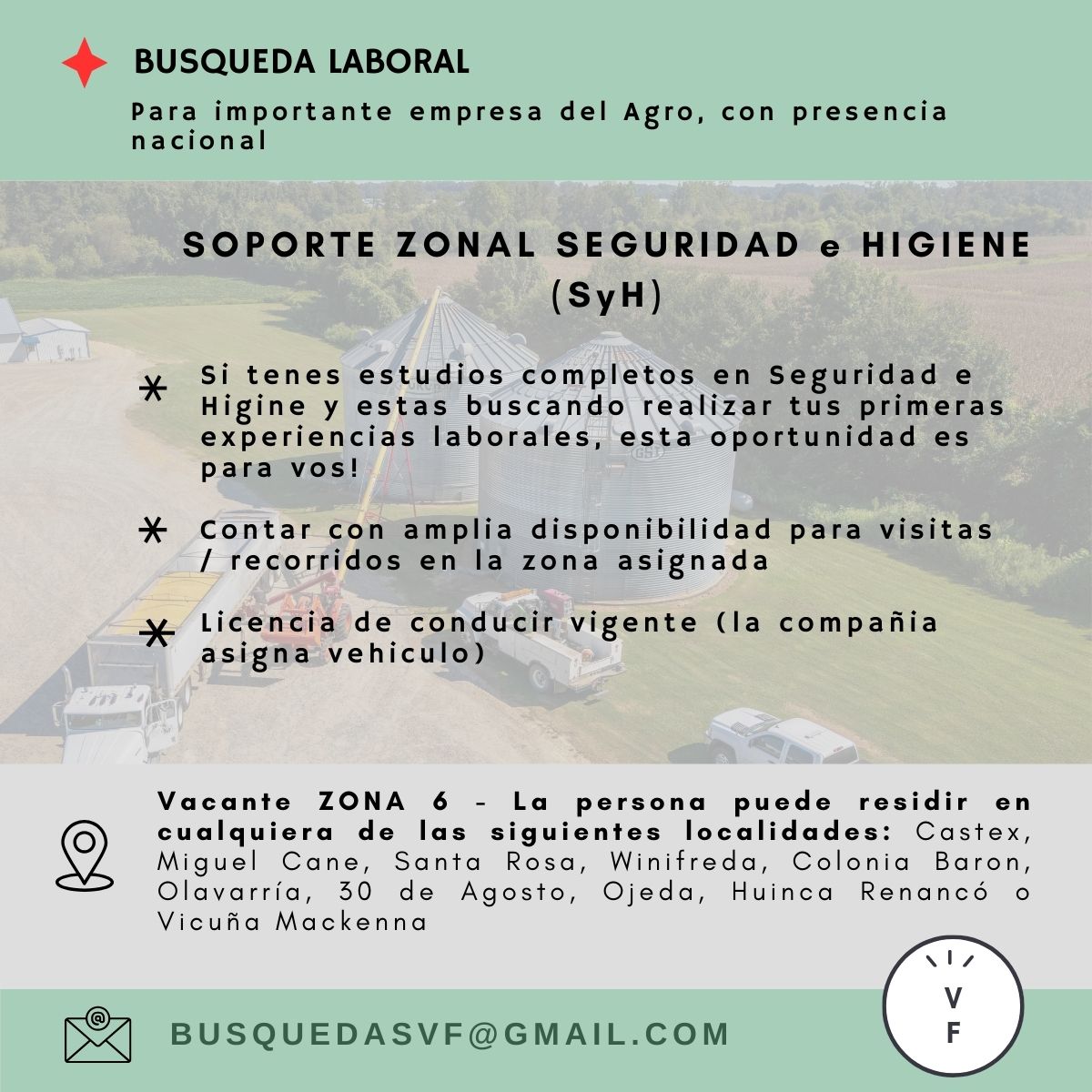 Oferta laboral - Seguridad e Higiene