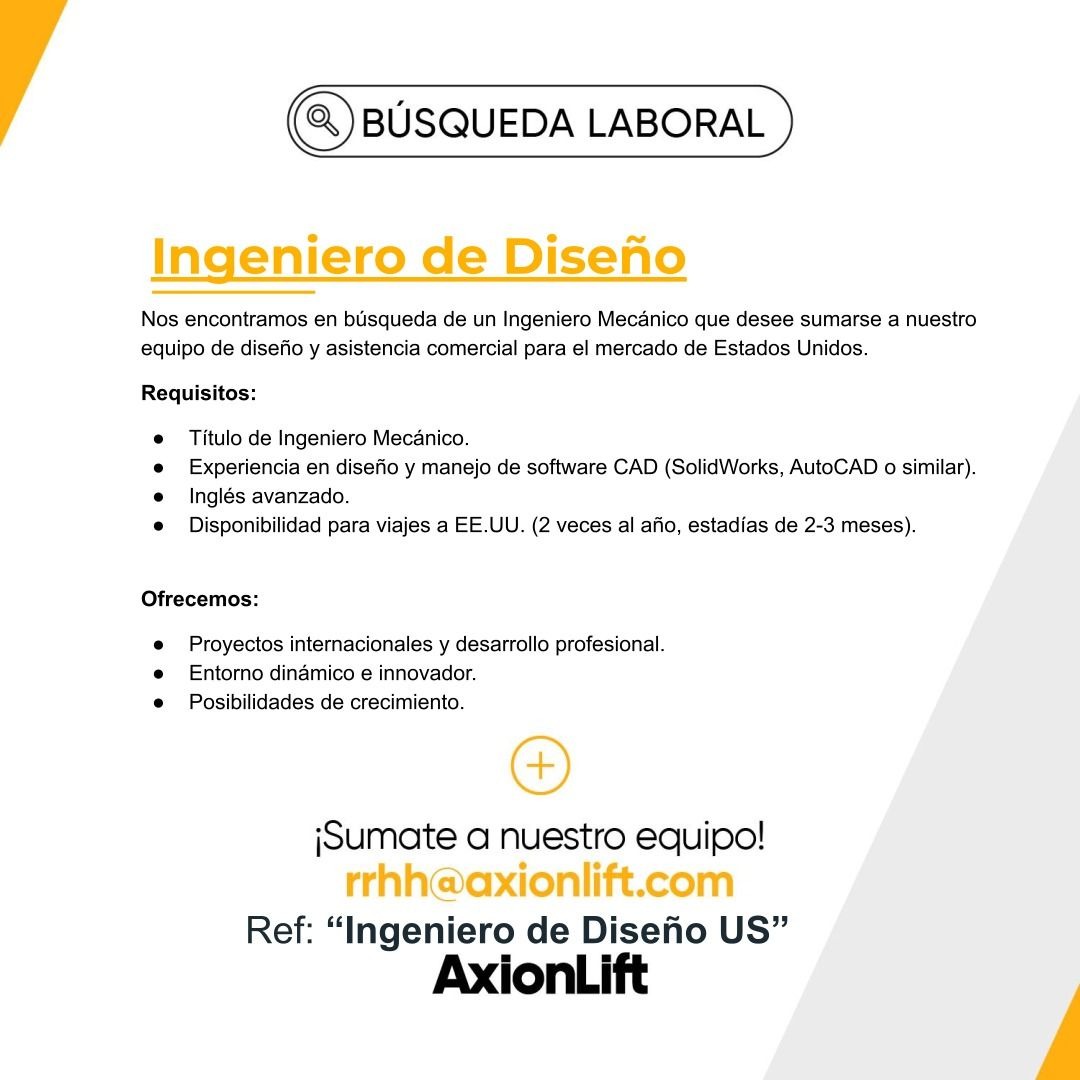 Oferta laboral - Ingeniero Mecánico